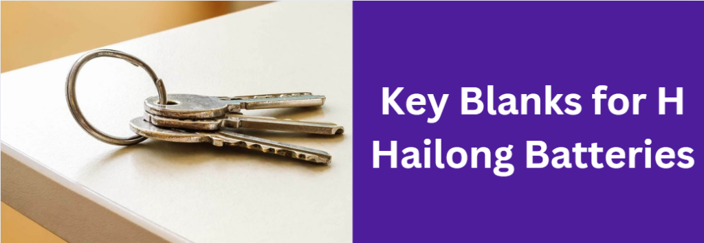 Key Blanks for H Hailong Batteries