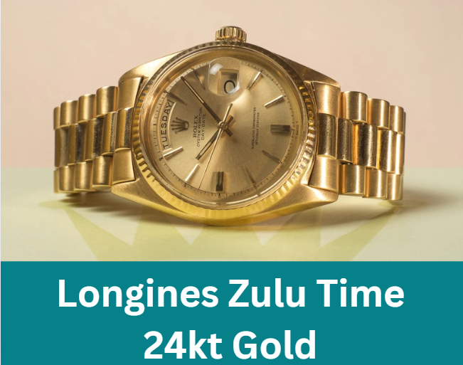 Longines Zulu Time 24kt Gold