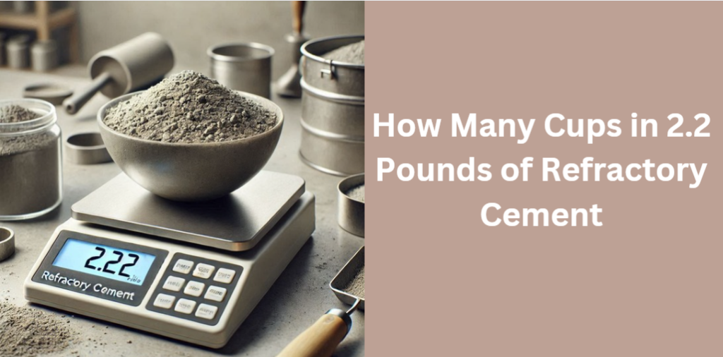 How Many Cups in 2.2 Pounds of Refractory Cement