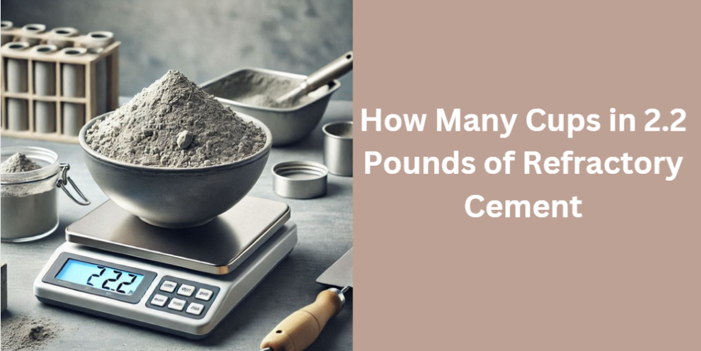 How Many Cups in 2.2 Pounds of Refractory Cement